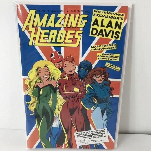 Fantagraphics Amazing Heroes #193 Rare Alan Davis Mark Farmer Comic Magazine - Picture 1 of 9